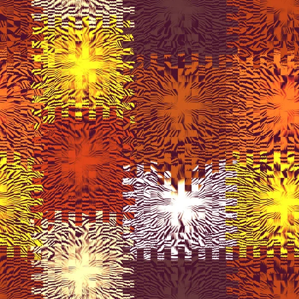 다채로운 grunge 줄무늬 사각형으로 완벽 한 패턴 — 스톡 사진