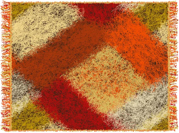 Цветная клетка с диагональным плетением пушистых прямоугольных элементов — стоковый вектор