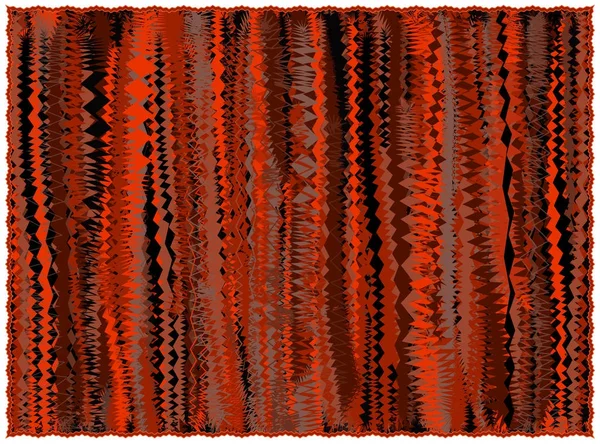 Grunge gestreifter Teppich in orange, braun, schwarz mit Fransen — Stockvektor