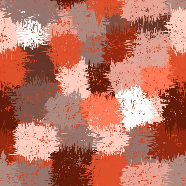 Patrón de grunge abstracto sin costuras en marrón, beige, naranja — Archivo Imágenes Vectoriales