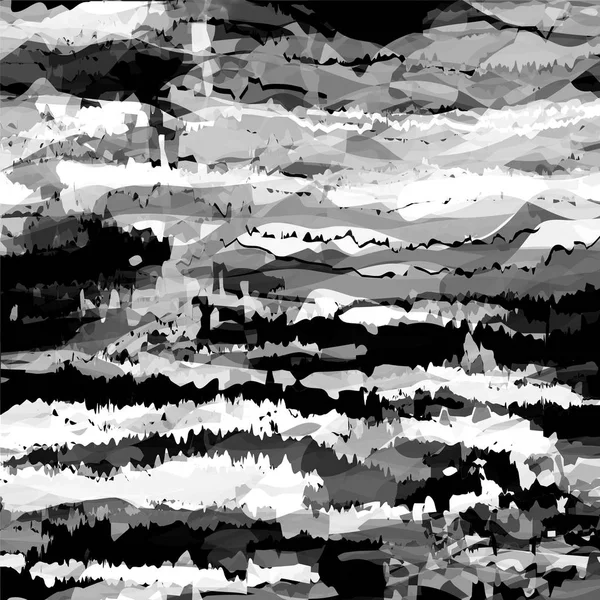Siyah ve beyaz grunge çizgili yatay kalıp — Stok fotoğraf