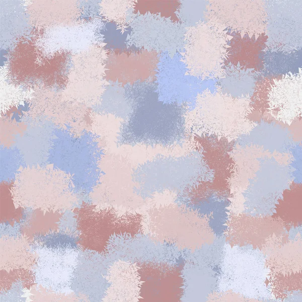 Motif sans couture avec taches rugueuses grunge en bleu pastel, brun — Image vectorielle