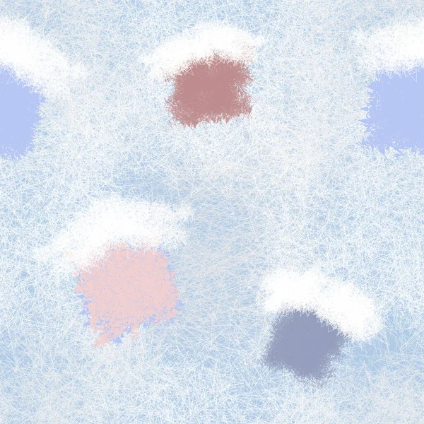 Naadloos patroon met abstracte met sneeuw bedekte schetswoningen — Stockvector