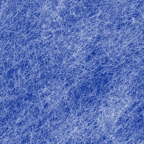 Nahtloses Webbettmuster mit chaotischen weißen Streifen auf blau — Stockvektor