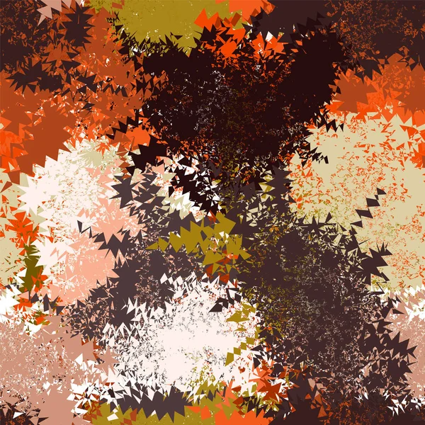 Modèle Tache Grunge Sans Couture Avec Des Éléments Zigzag Colorés — Image vectorielle
