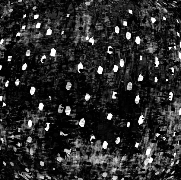 Abstrakter Hintergrund Mit Rauen Weißen Flecken Auf Schwarz Weißem Grunge — Stockfoto