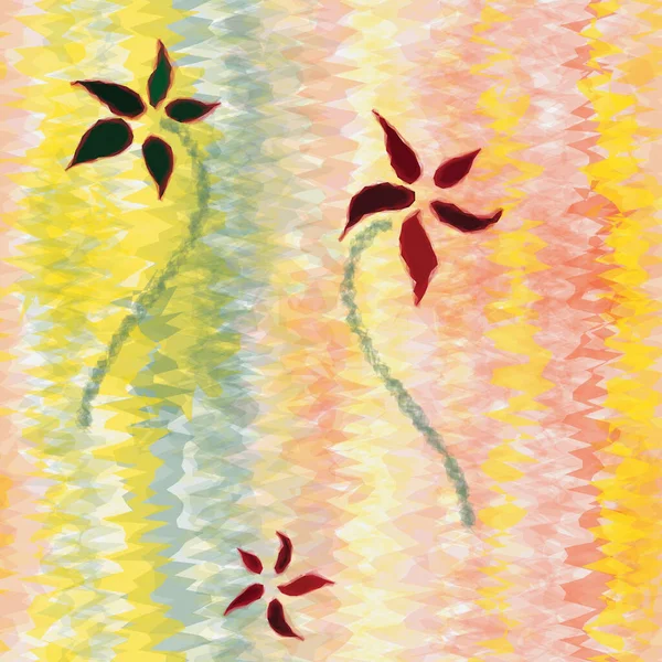 Motif Floral Sans Couture Avec Des Fleurs Abstraites Sur Fond — Image vectorielle