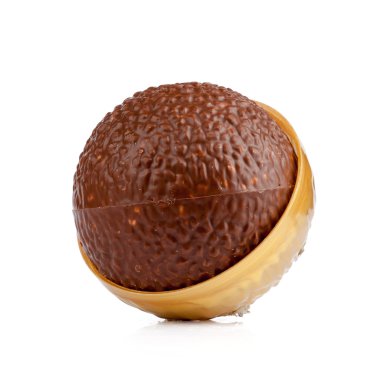 Chocolate ball on white background. clipart