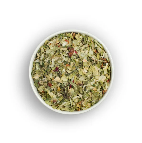 Herbal mix in white bowl — Stock Photo, Image