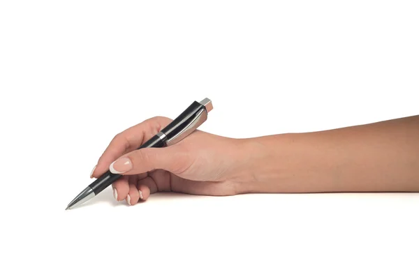 kadın eli kalem ile