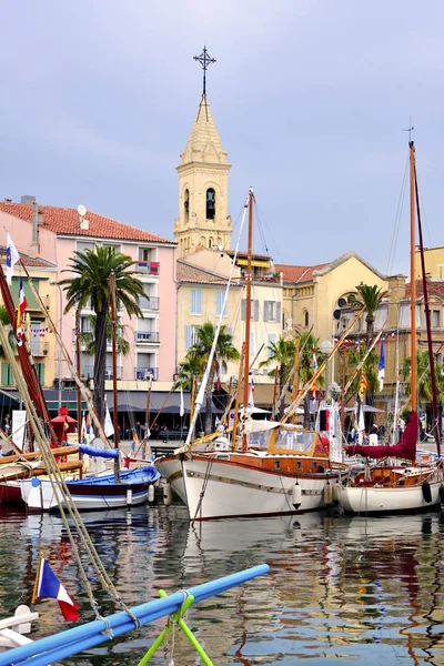 Puerto Sanary Sur Mer Iglesia Comuna Departamento Var Región Provenza — Foto de Stock