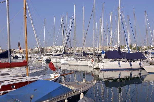 Hafen Von Antibes Gemeinde Ist Ein Mediterraner Ferienort Alpe Maritime — Stockfoto