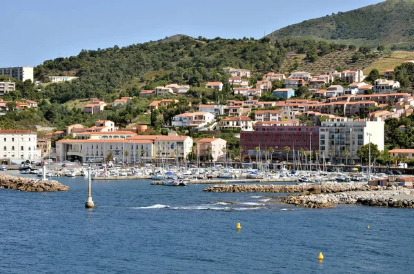 Town Port Banyuls Sur Mer Commune Cote Vermeille Pyrenees Orientales — Stock Photo, Image