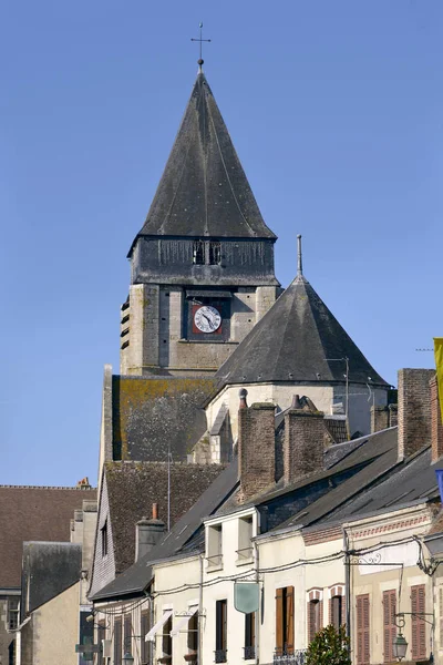 Kyrkan Saint Martin Aubigny Sur Nere Kommun Gränsen Naturliga Regioner — Stockfoto