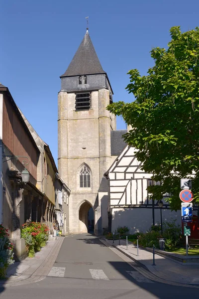 Igreja Saint Martin Aubigny Sur Nere Uma Comuna Limite Das — Fotografia de Stock