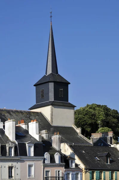 Cloche Clocher Église Saint Gerons Palais Belle Ile Dans Département Images De Stock Libres De Droits