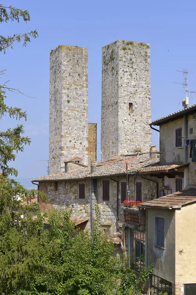 San Gimignano Середньовічне Гірське Місто Провінції Сієна Тоскана Північно Центральна — стокове фото