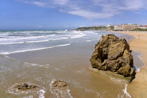 Beach Bay Biscay Biarritz City Atlantic Coast Pyrnes Atlantiques Department — 스톡 사진