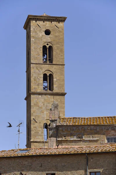 Campanile Santa Maria Assunta Cathedral Volterra Italian Commune Located Province — Stock Photo, Image