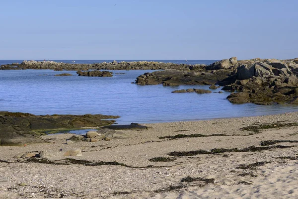 Strand Der Felsigen Wilden Küste Cte Sauvage Auf Französisch Von — Stockfoto