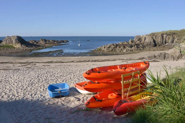 Beach Small Boats Pouliguen Pays Loire Region Western France — Stock Photo, Image