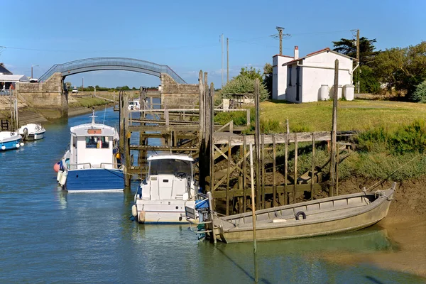 Portul Oyster Din Les Moutiers Retz Comună Departamentul Loire Atlantique — Fotografie, imagine de stoc