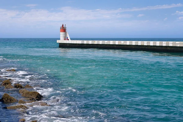 Capbreton Deniz Feneri Fransa Nın Güneybatısındaki Nouvelle Aquitaine Landes Bölümü — Stok fotoğraf