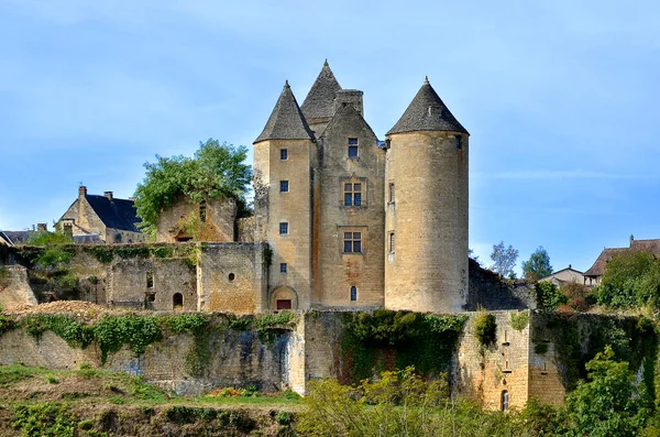 Zamek Salignac Eyvigues Gmina Departamencie Dordogne Nouvelle Akwitanii Południowo Zachodniej — Zdjęcie stockowe