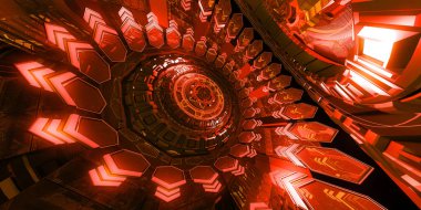 Soyut üç boyutlu metal teknolojik arkaplan