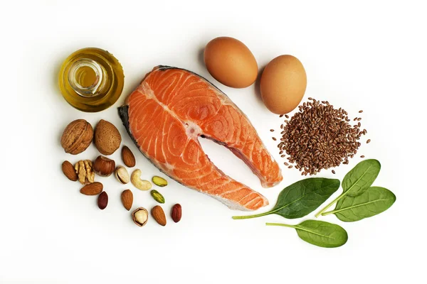 Healthy food ingredients for OMEGA 3 — Stock Photo, Image