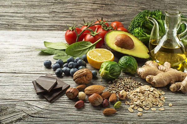 Hälsosamma livsmedelsingredienser — Stockfoto
