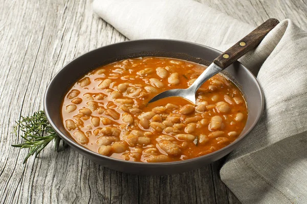 White bean stew meal — Stock Photo, Image