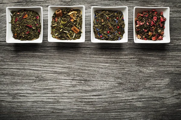 Coleção de chá e especiarias — Fotografia de Stock