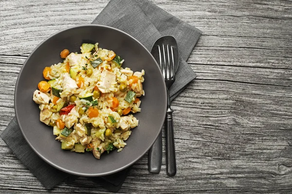 Risotto meal with meat and vegetable — Stock Image Risotto meal with meat and vegetable Stock Picture