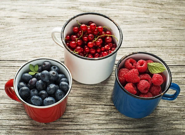 Mixed Berries in bowls — Stock Photo, Image