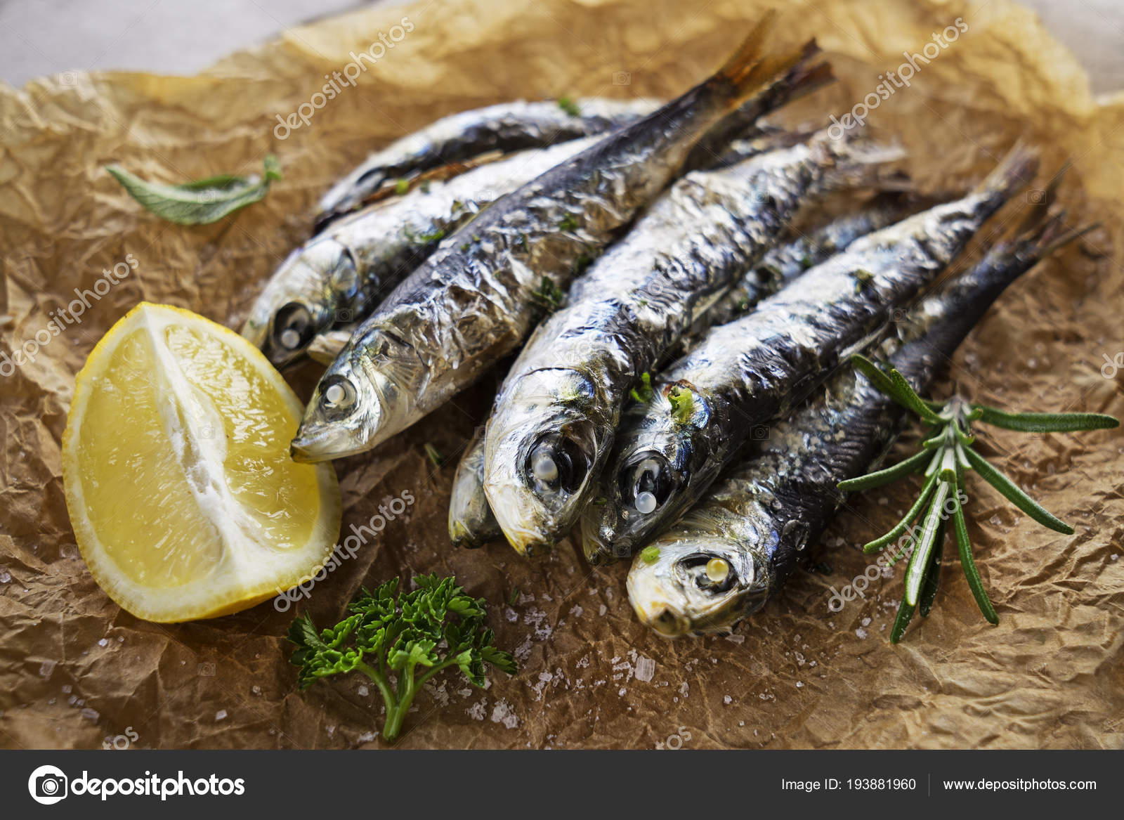 Grilled Sardines meal Stock Photo by ©photodesign 193881960