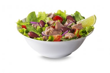 Ton balıklı salata marul ile