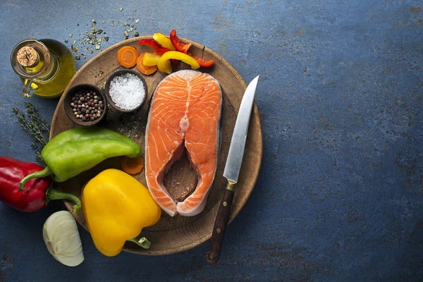 Ingredientes de filete de salmón — Foto de Stock