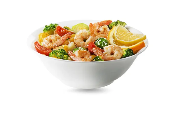 Salad shrimp meal — Stock Photo, Image