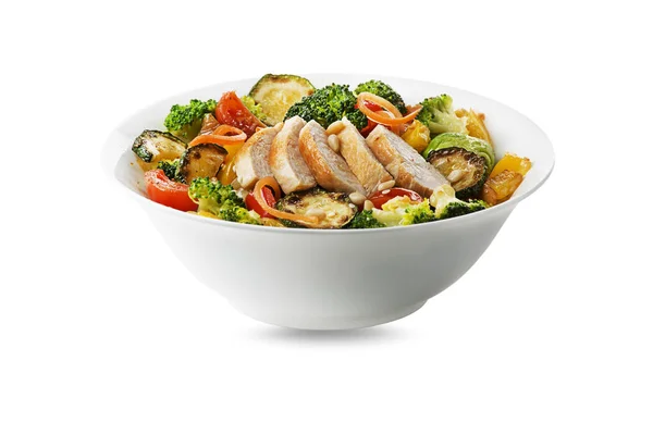 Salat Hähnchenschüssel Mahlzeit — Stockfoto