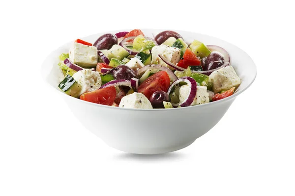 Griechischer Salat isoliert — Stockfoto