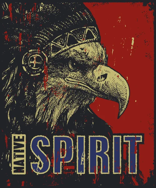 Native american αφίσα — Διανυσματικό Αρχείο