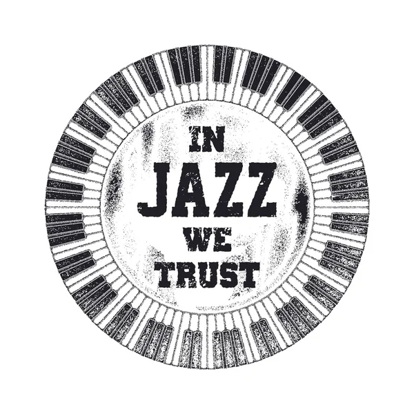 En Jazz confiamos . — Archivo Imágenes Vectoriales