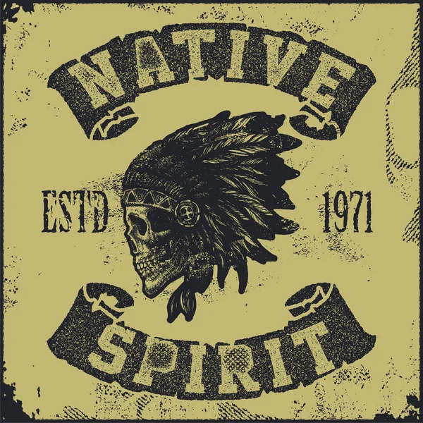 Native american illustration — Stock Vector