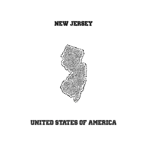 标签与新泽西的地图. — 图库矢量图片