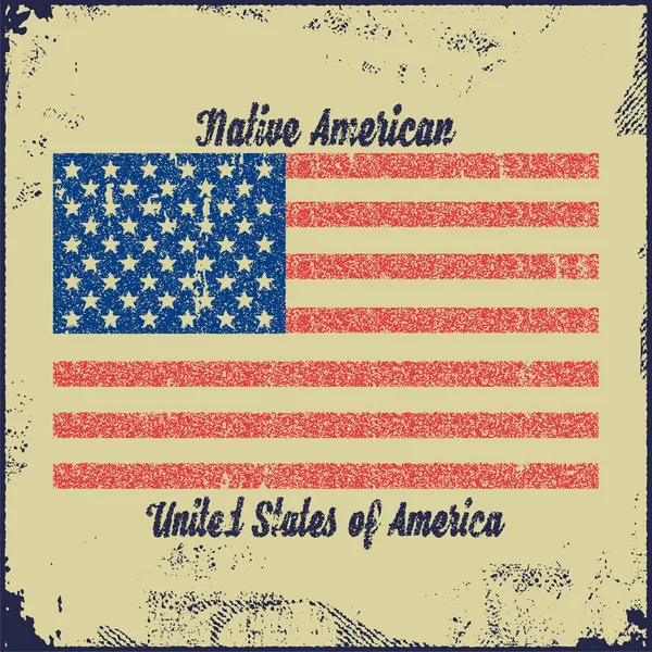 Ilustración nativo americana — Vector de stock