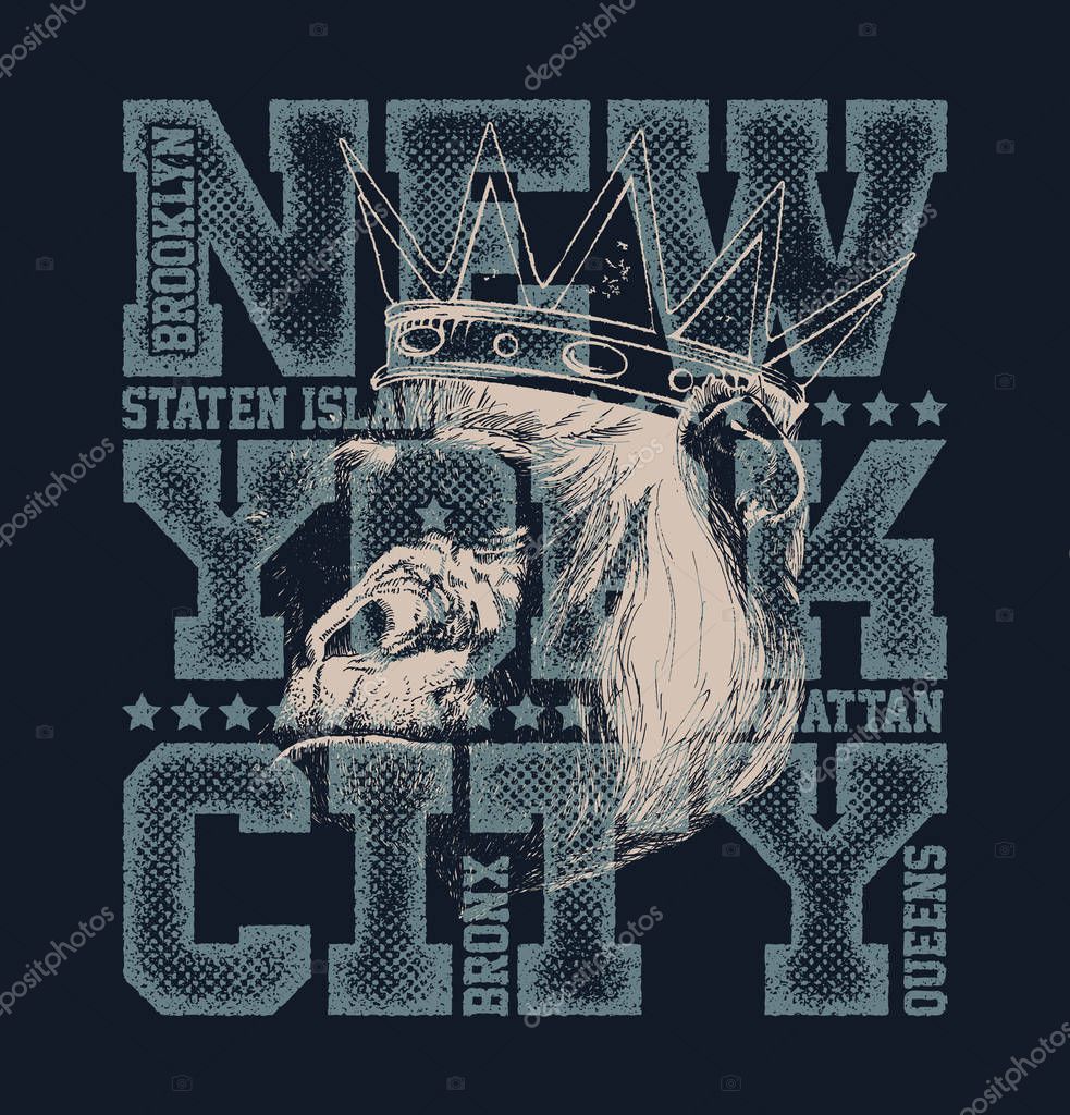 New York City Typography Graphics, T-shirt design. vector illustration