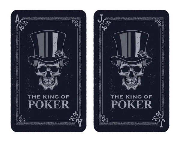 Vecteur de carte de poker crâne — Image vectorielle