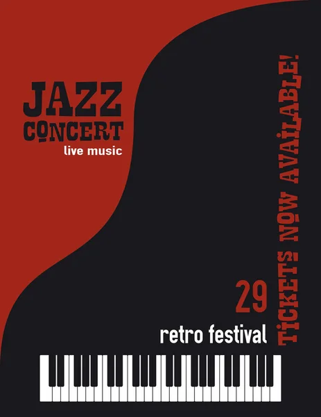 Jazz festival de música fundo cartaz . —  Vetores de Stock