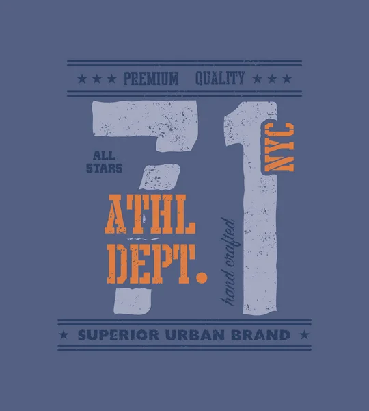 Vintage urban Typography Workshop, t-shirt afbeeldingen — Stockvector